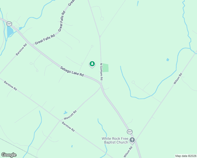 map of restaurants, bars, coffee shops, grocery stores, and more near 3 North Gorham Road in Gorham