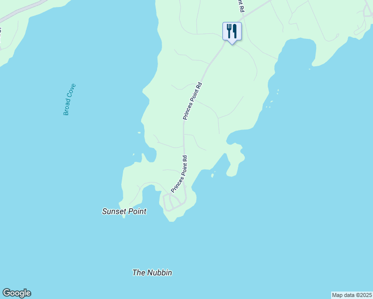 map of restaurants, bars, coffee shops, grocery stores, and more near 748 Princes Point Road in Yarmouth
