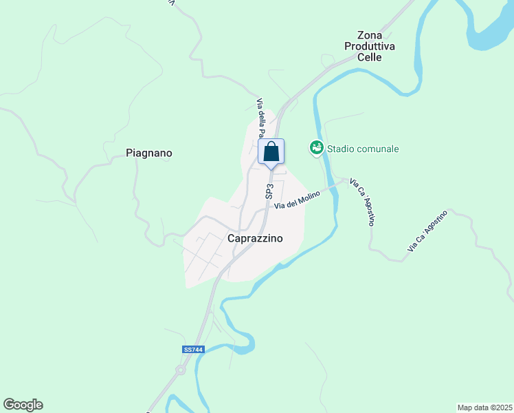 map of restaurants, bars, coffee shops, grocery stores, and more near 5 Via del Molino in Caprazzino