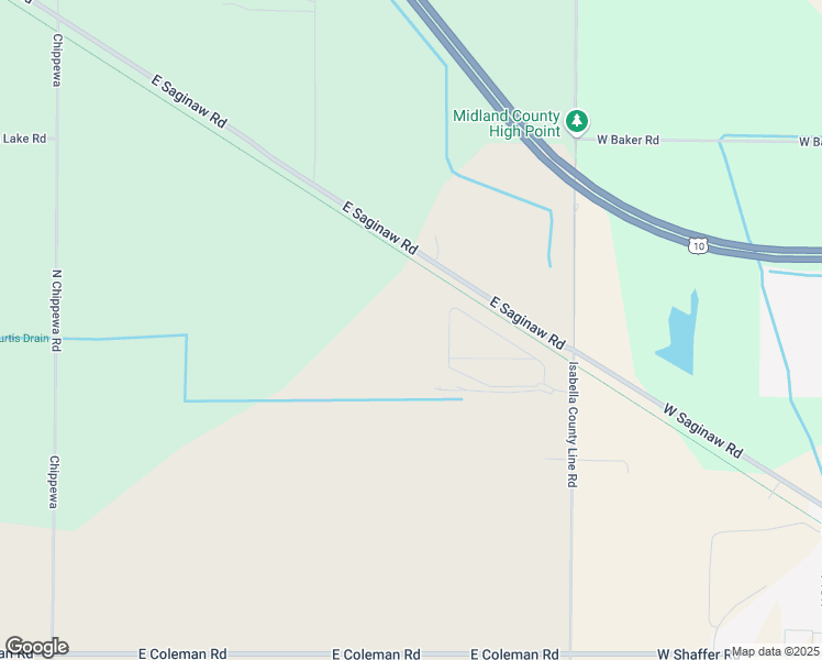 map of restaurants, bars, coffee shops, grocery stores, and more near 8505 Isabella County Line Road in Coleman
