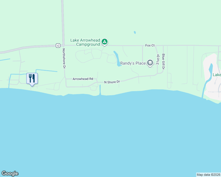 map of restaurants, bars, coffee shops, grocery stores, and more near W769 North Shore Drive in Montello