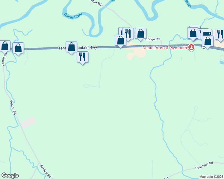 map of restaurants, bars, coffee shops, grocery stores, and more near 103 Boulder Point Drive in Plymouth