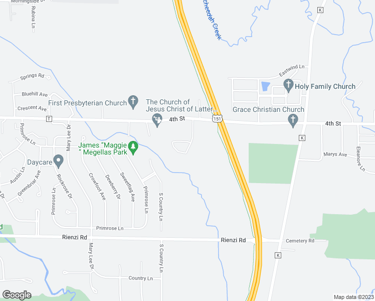 map of restaurants, bars, coffee shops, grocery stores, and more near 525 Country Creek Drive in Fond du Lac