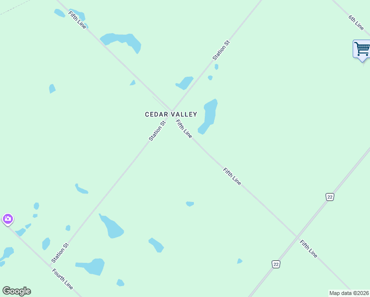 map of restaurants, bars, coffee shops, grocery stores, and more near 5860 Fifth Line in Erin