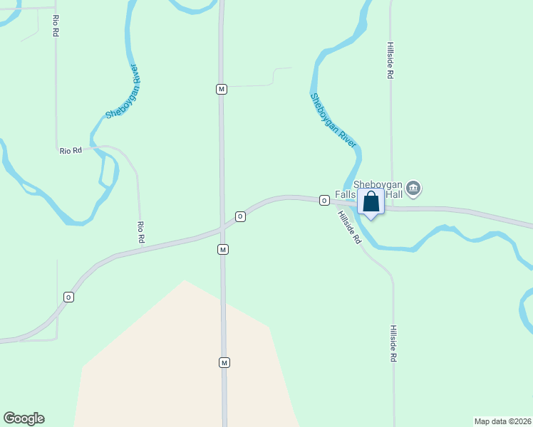 map of restaurants, bars, coffee shops, grocery stores, and more near W4019 County Road O in Plymouth