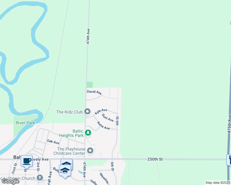 map of restaurants, bars, coffee shops, grocery stores, and more near 52 Chloe Street in Baltic