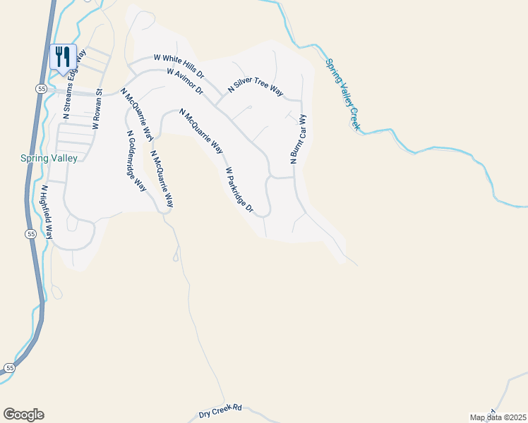 map of restaurants, bars, coffee shops, grocery stores, and more near 5030 West Parkridge Drive in Garden City
