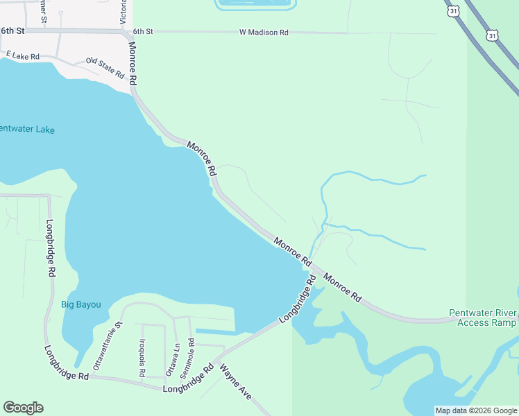 map of restaurants, bars, coffee shops, grocery stores, and more near 5275 West Lakeview Drive in Pentwater