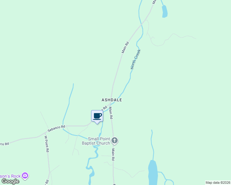 map of restaurants, bars, coffee shops, grocery stores, and more near 1690 Main Road in Phippsburg