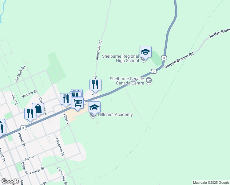 map of restaurants, bars, coffee shops, grocery stores, and more near 159 King Street in Shelburne