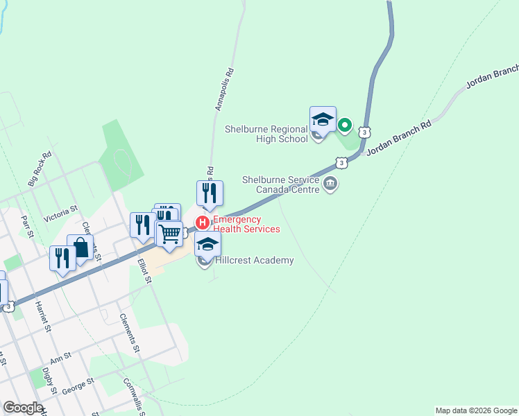 map of restaurants, bars, coffee shops, grocery stores, and more near 159 King Street in Shelburne
