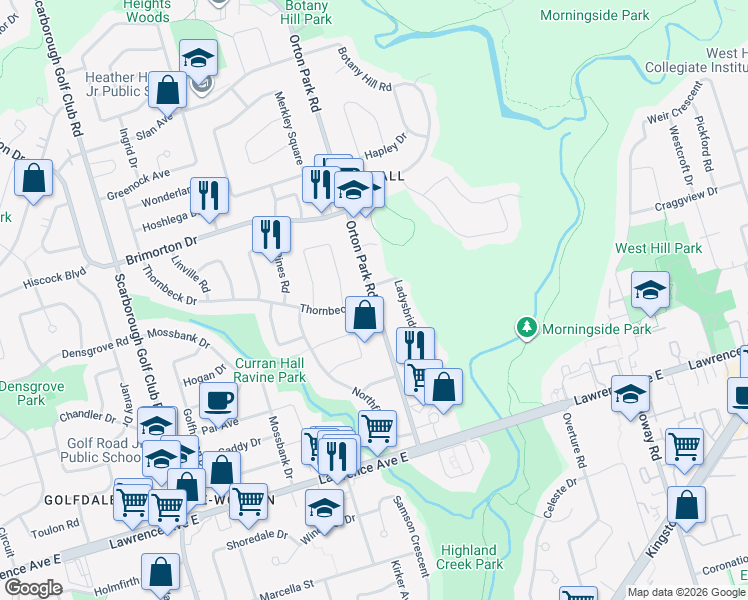 Thornbeck Map.pdf Orton Park Rd & Thornbeck Dr, Toronto ON - Walk Score
