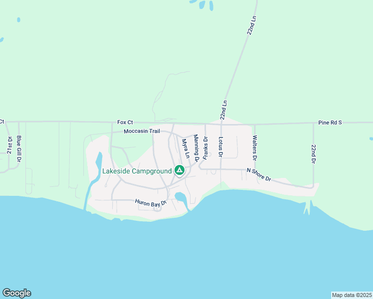 map of restaurants, bars, coffee shops, grocery stores, and more near Myra Lane in Marquette County