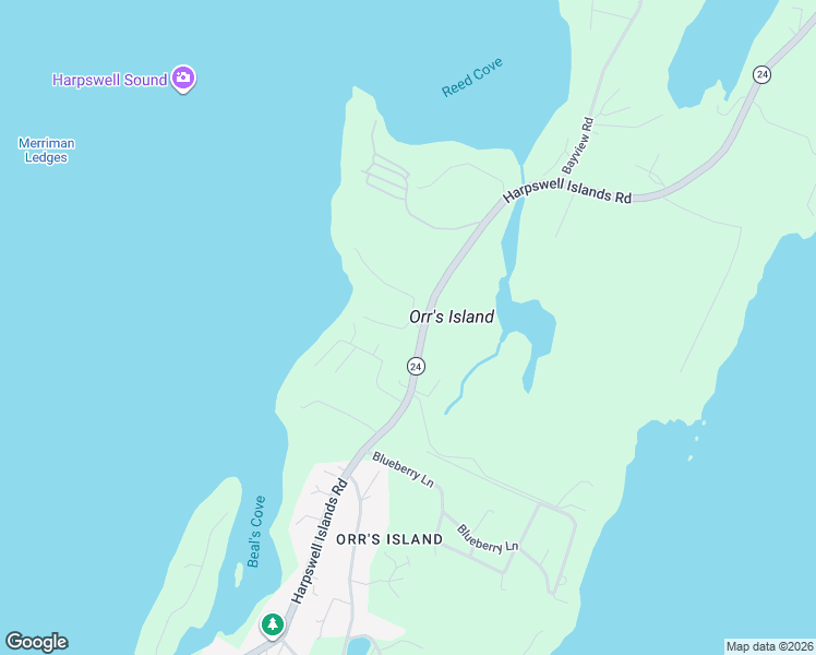 map of restaurants, bars, coffee shops, grocery stores, and more near 14 Tower Hill Road in Harpswell