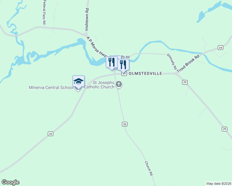 map of restaurants, bars, coffee shops, grocery stores, and more near 635 Church Road in Essex
