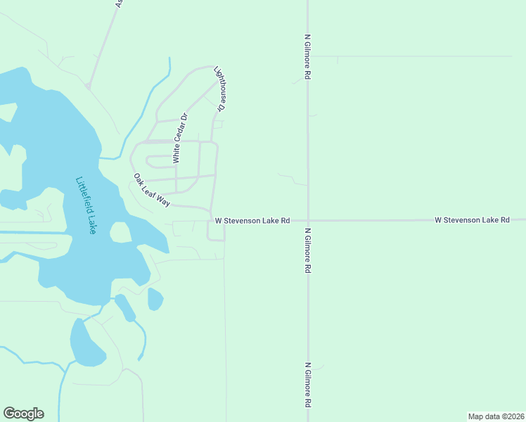 map of restaurants, bars, coffee shops, grocery stores, and more near 4001-4291 West Stevenson Lake Road in Lake