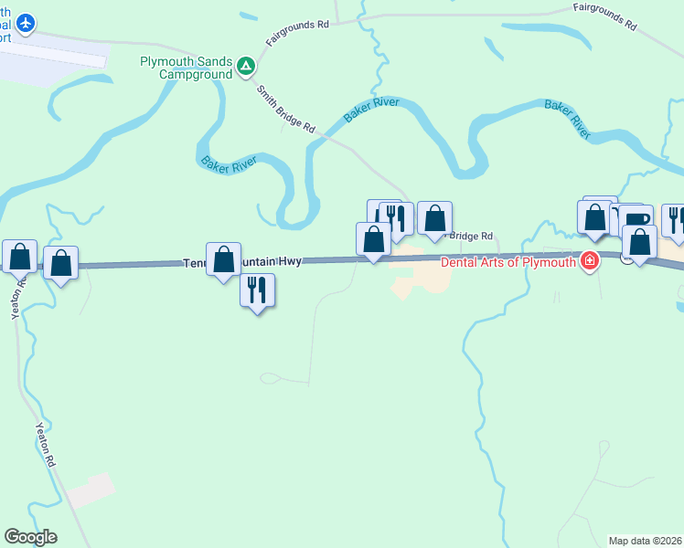 map of restaurants, bars, coffee shops, grocery stores, and more near 103 Boulder Point Drive in Plymouth