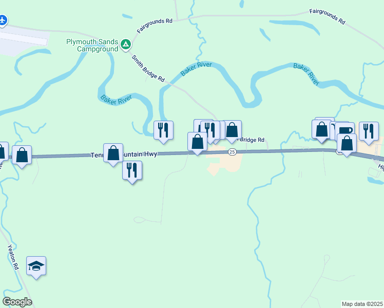 map of restaurants, bars, coffee shops, grocery stores, and more near 612 Tenney Mountain Highway in Plymouth