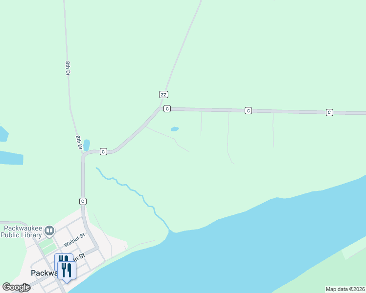 map of restaurants, bars, coffee shops, grocery stores, and more near W5690 County Road C in Montello