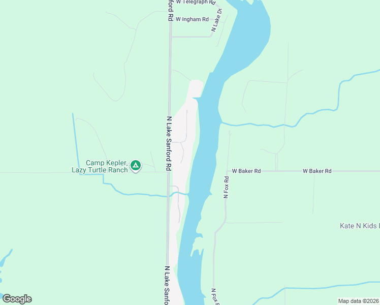 map of restaurants, bars, coffee shops, grocery stores, and more near 5544 North Merry Court in Sanford