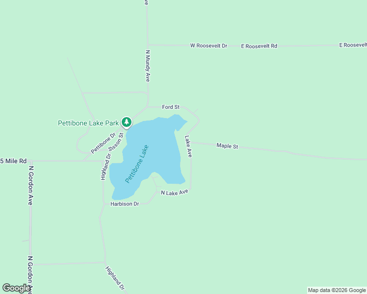 map of restaurants, bars, coffee shops, grocery stores, and more near 12045 Lake Avenue in Bitely