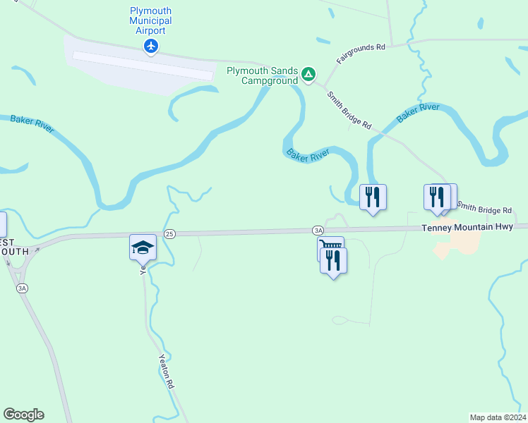 map of restaurants, bars, coffee shops, grocery stores, and more near 718 Tenney Mountain Highway in Plymouth