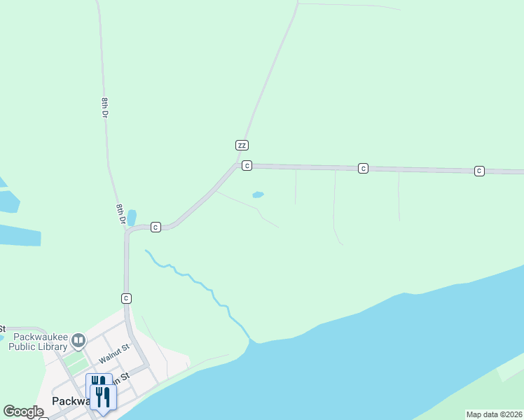 map of restaurants, bars, coffee shops, grocery stores, and more near W5734 County Road C in Montello