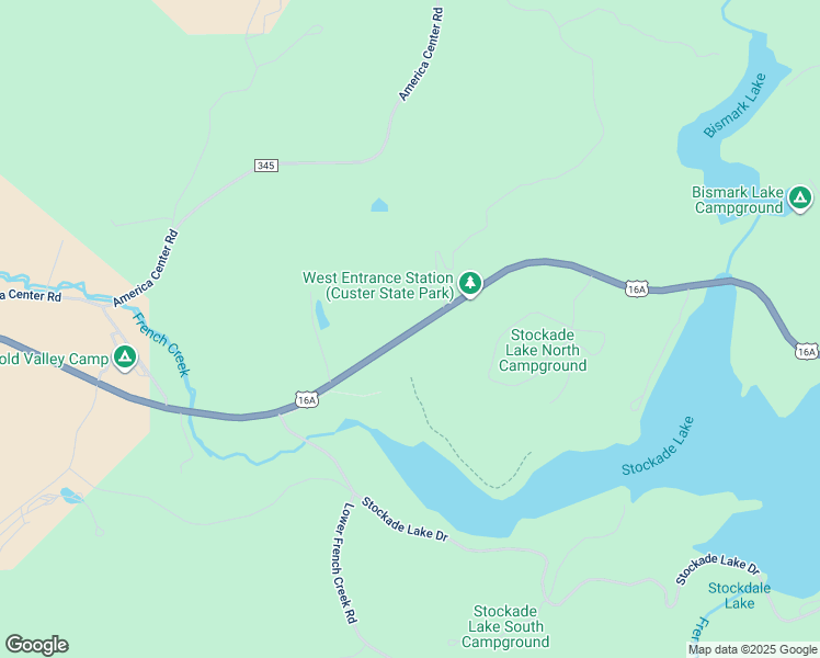 map of restaurants, bars, coffee shops, grocery stores, and more near 12652 U.S. 16 Scenic in Custer