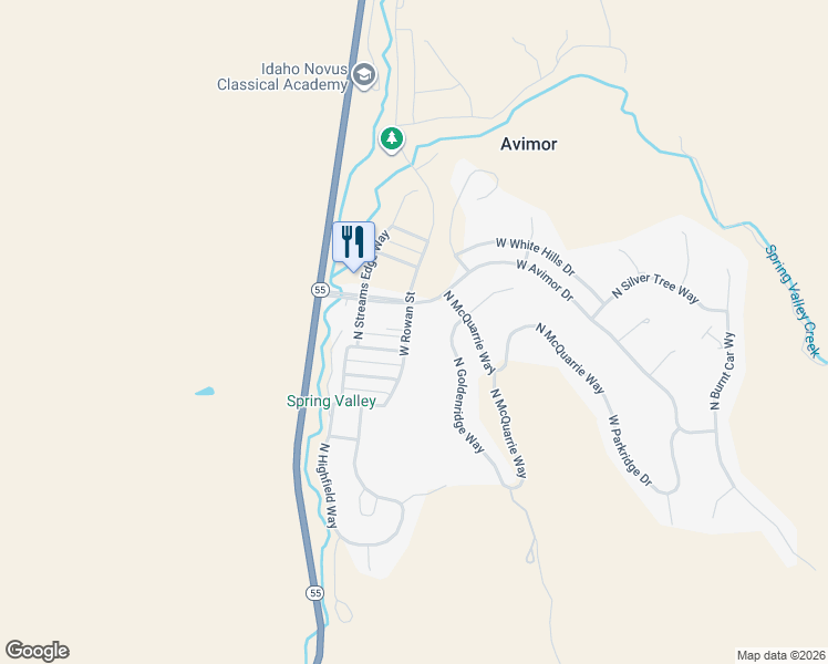 map of restaurants, bars, coffee shops, grocery stores, and more near 5875 West Beaufort Street in Boise