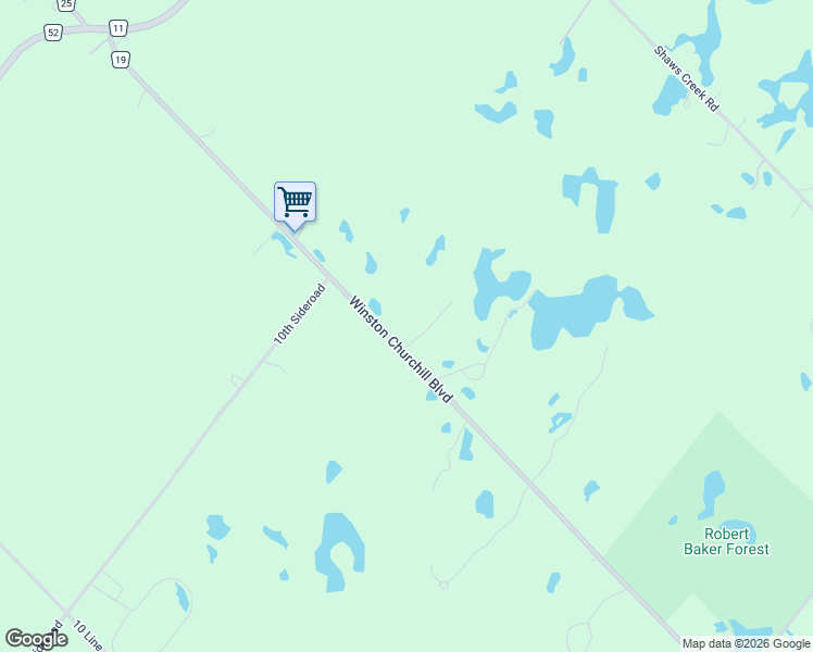 map of restaurants, bars, coffee shops, grocery stores, and more near 5274 Winston Churchill Boulevard in Belfountain