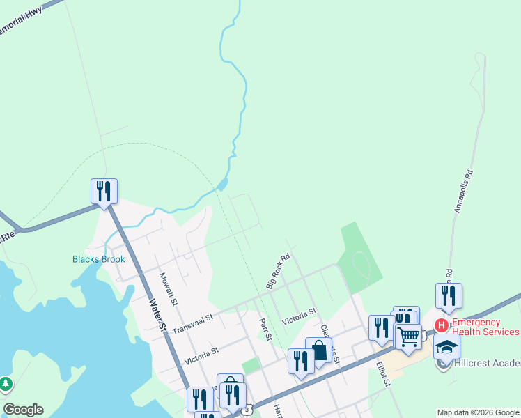 map of restaurants, bars, coffee shops, grocery stores, and more near 246 Cornwallis Street in Shelburne