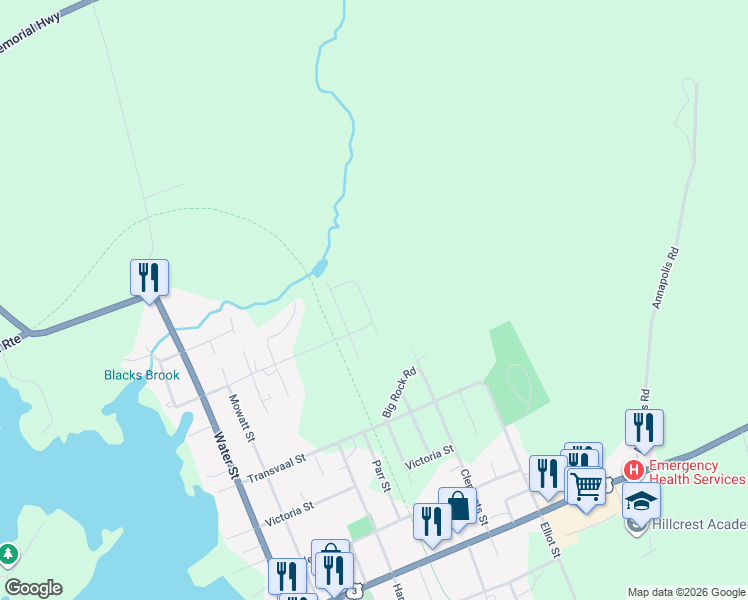map of restaurants, bars, coffee shops, grocery stores, and more near 246 Cornwallis Street in Shelburne