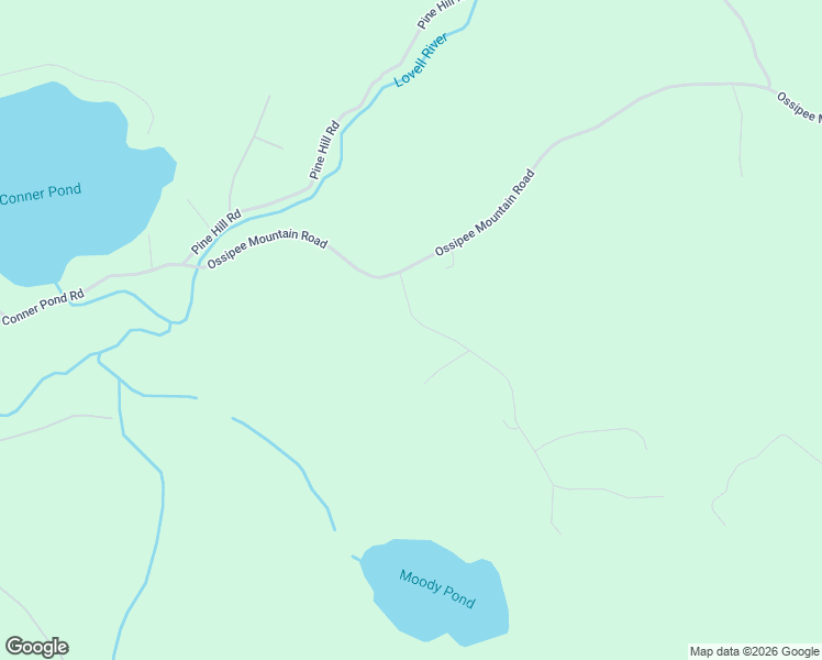 map of restaurants, bars, coffee shops, grocery stores, and more near 12 Moody Pond Road in Ossipee