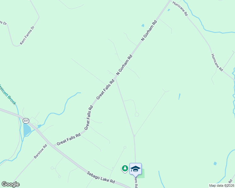 map of restaurants, bars, coffee shops, grocery stores, and more near 68 North Gorham Road in Gorham