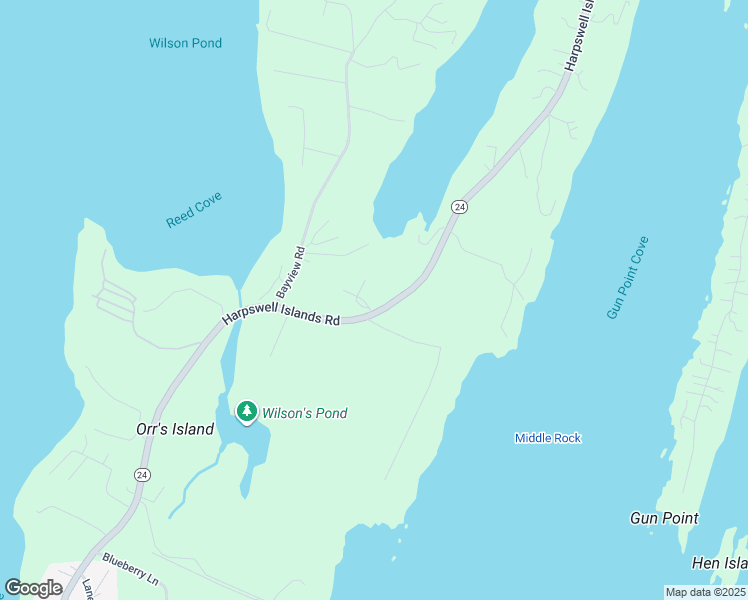 map of restaurants, bars, coffee shops, grocery stores, and more near 1430 Harpswell Island Road in Harpswell