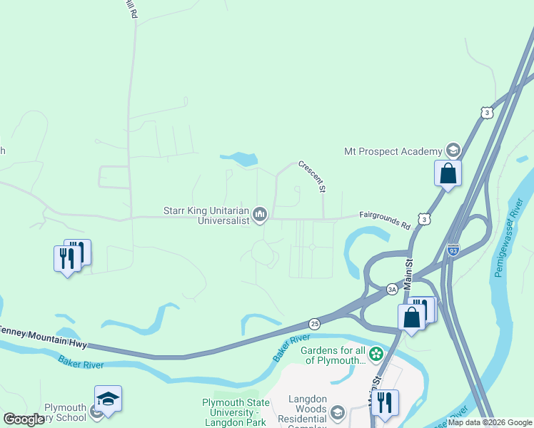 map of restaurants, bars, coffee shops, grocery stores, and more near 6 Page Street in Plymouth