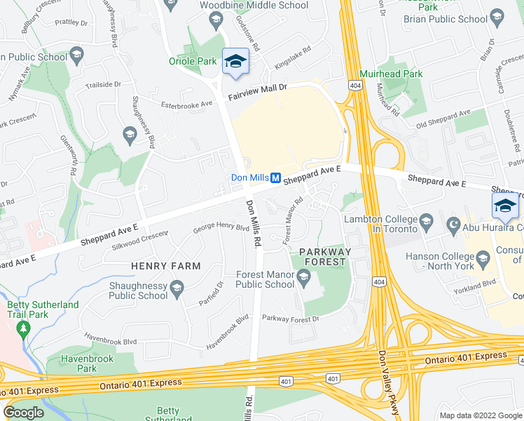 map of restaurants, bars, coffee shops, grocery stores, and more near in Toronto