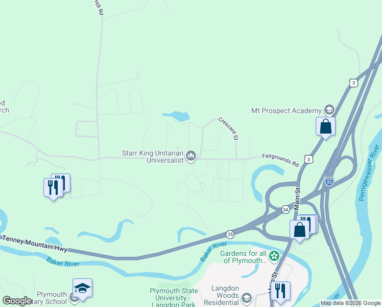 map of restaurants, bars, coffee shops, grocery stores, and more near 6 Page Street in Plymouth