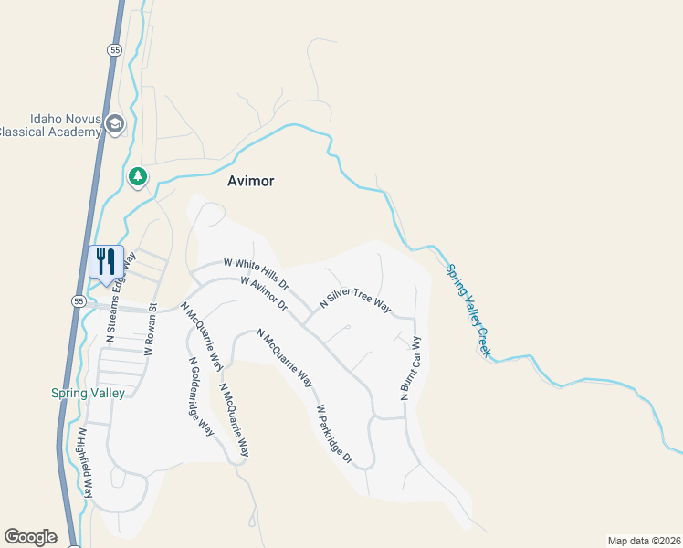 map of restaurants, bars, coffee shops, grocery stores, and more near 18756 North Start Point Place in Boise