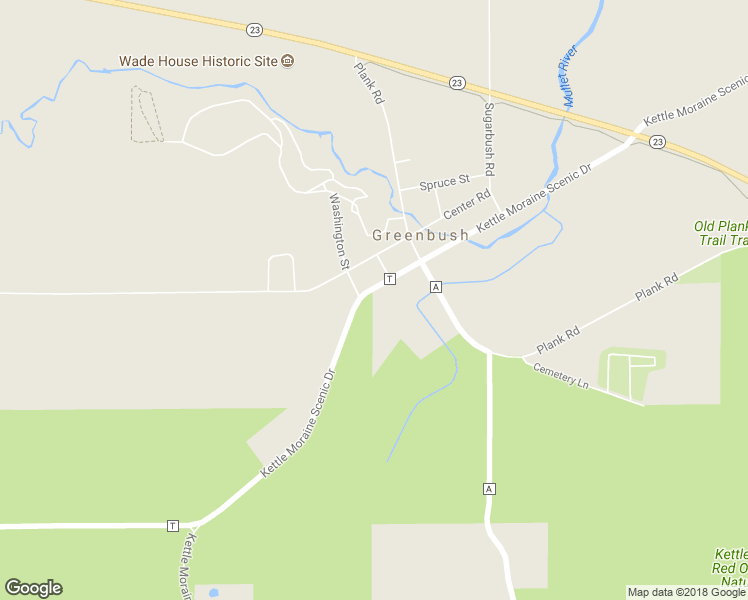 map of restaurants, bars, coffee shops, grocery stores, and more near W7809 County Road T in Glenbeulah