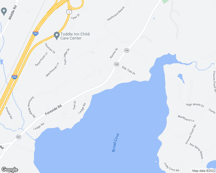 map of restaurants, bars, coffee shops, grocery stores, and more near 71 Old Town Landing Road in Yarmouth