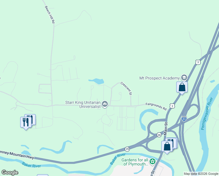 map of restaurants, bars, coffee shops, grocery stores, and more near 20 Page Street in Plymouth