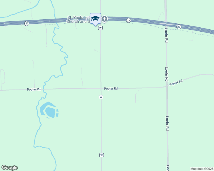 map of restaurants, bars, coffee shops, grocery stores, and more near W2079 Poplar Road in Fond du Lac