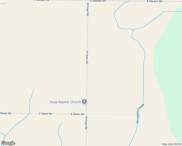 map of restaurants, bars, coffee shops, grocery stores, and more near 5500-5998 North Hope Road in Hope