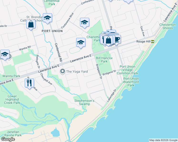 map of restaurants, bars, coffee shops, grocery stores, and more near 33 Harbour Square in Toronto