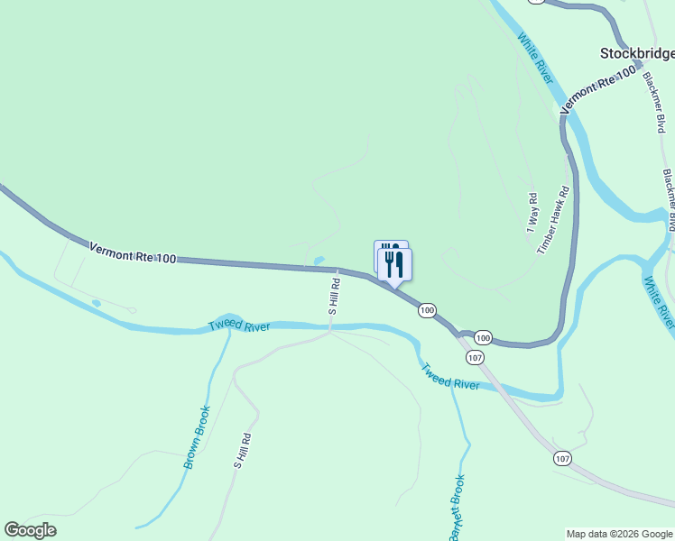 map of restaurants, bars, coffee shops, grocery stores, and more near 2 South Hill Road in Stockbridge