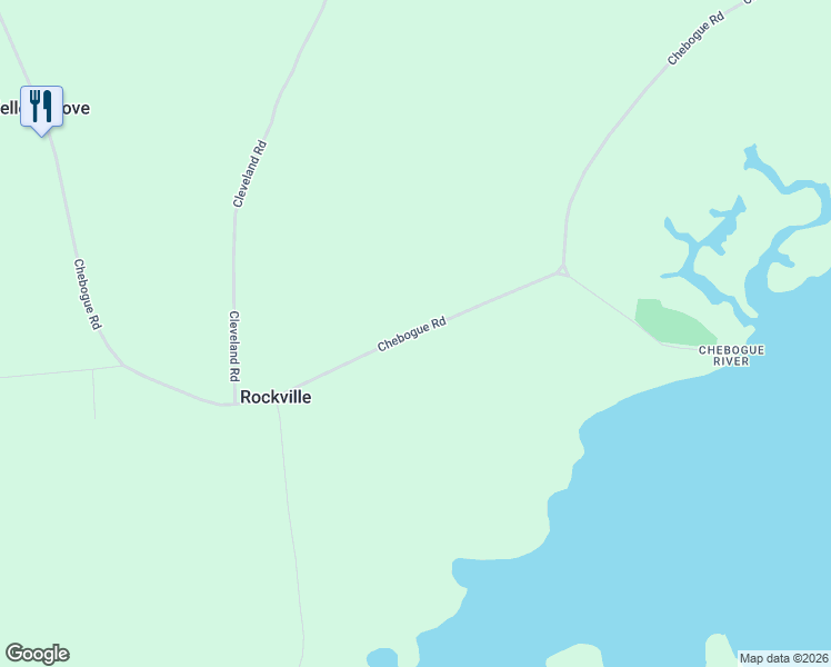 map of restaurants, bars, coffee shops, grocery stores, and more near 1271 Chebogue Road in Yarmouth