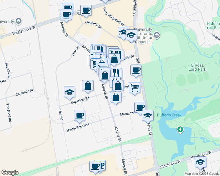 map of restaurants, bars, coffee shops, grocery stores, and more near in 