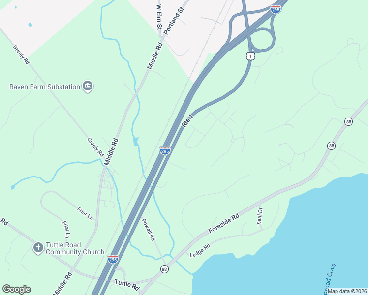 map of restaurants, bars, coffee shops, grocery stores, and more near 9 Goose Ledge Road in Cumberland