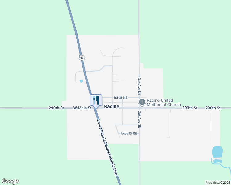 map of restaurants, bars, coffee shops, grocery stores, and more near 104 Harrison Avenue Southeast in Racine